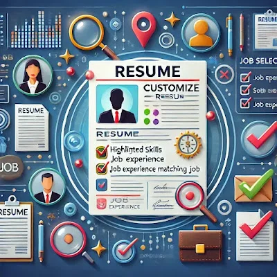 Person customizing their résumé on a computer before applying